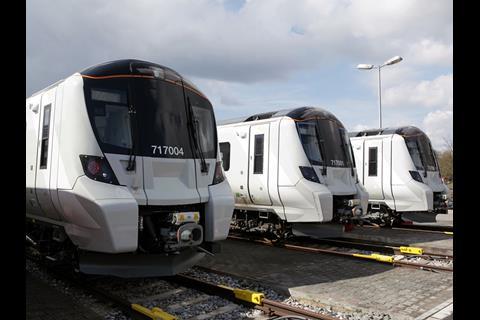 The 25 six-car Class 717 units are scheduled to enter service from September on GTR’s Great Northern commuter services from Welwyn Garden City, Hertford and Stevenage to London’s Moorgate station.